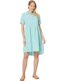 Mod-o-doc Roll-Up Sleeve Tiered Back Dress | Dresses