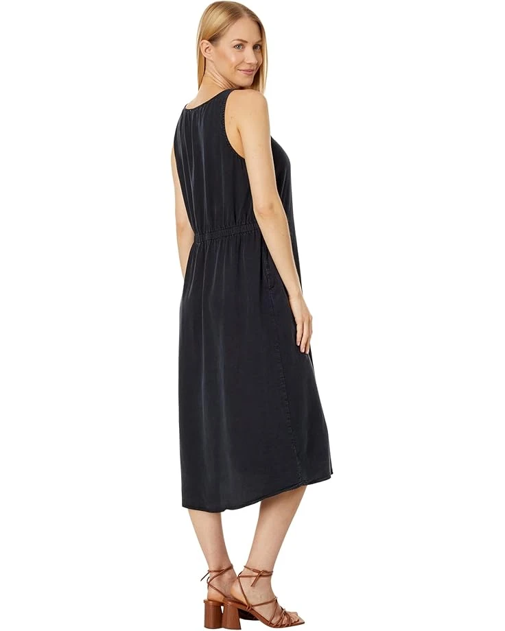 Mod-o-doc Stone Wash Tencel Shirred Back Midi Tank Dress | Dresses - Image 2