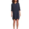 Mod-o-doc Roll Up Long Sleeve Shirt Dress | Dresses