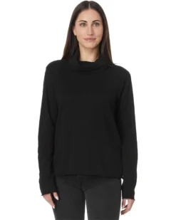 Mod-o-doc Long Sleeve Draped Turtle Neck Top | Shirts & Tops