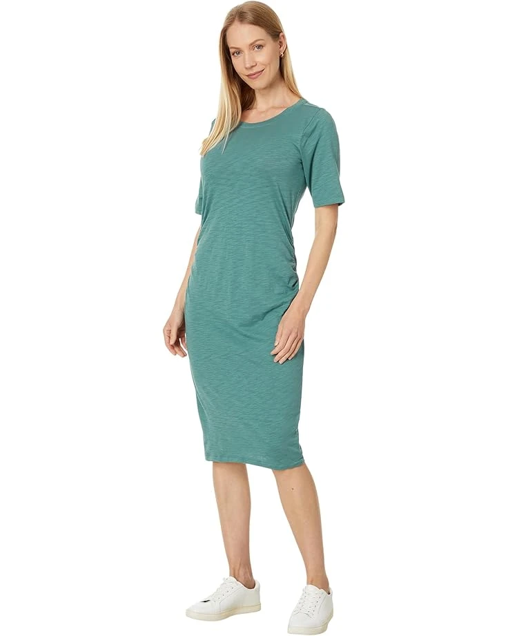 Mod-o-doc Short Sleeve Gathered Sideseam Midi Dress | Dresses - Image 4