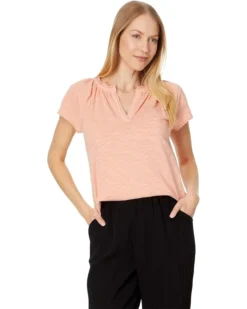 Mod-o-doc Short Sleeve Henley Swing Top | Shirts & Tops