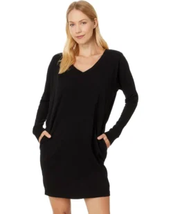 Mod-o-doc Long Sleeve V-Neck Dolman Sleeve Dress | Dresses