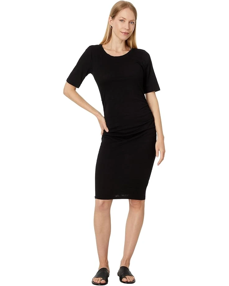 Mod-o-doc Short Sleeve Gathered Sideseam Midi Dress | Dresses