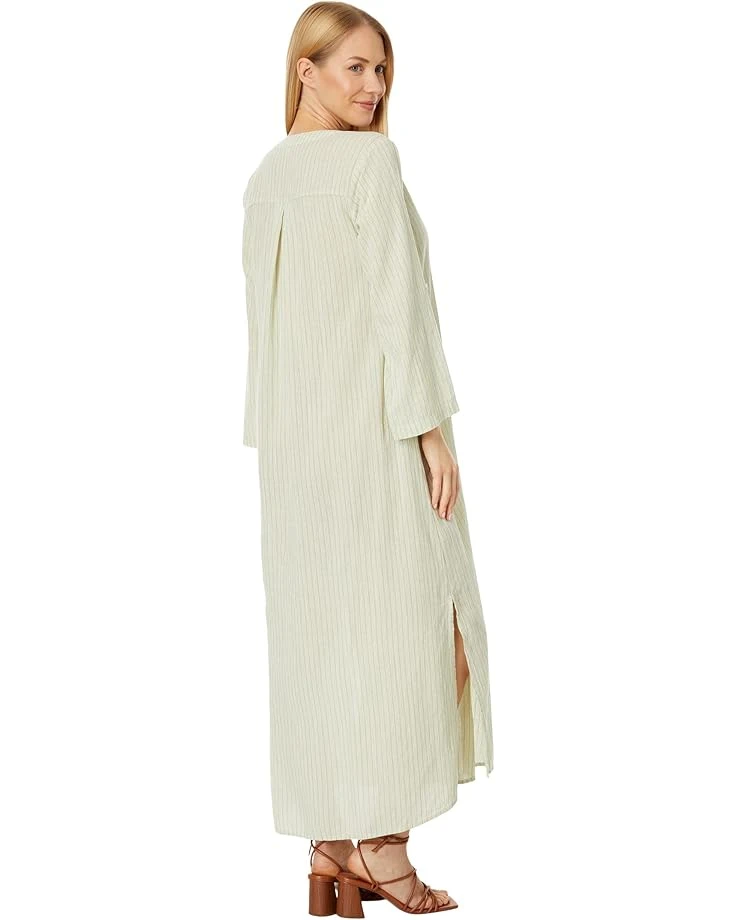 Mod-o-doc Mini Stripe Gauze Roll-Up Sleeve Henley Stripe Dress | Dresses - Image 2