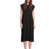 Mod-o-doc Cap Sleeve Column Dress with Side Slits | Dresses