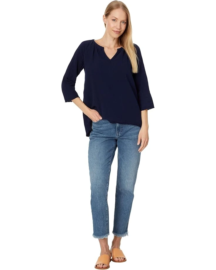 Mod-o-doc 3/4 Sleeve Split Neck Top | Shirts & Tops - Image 4