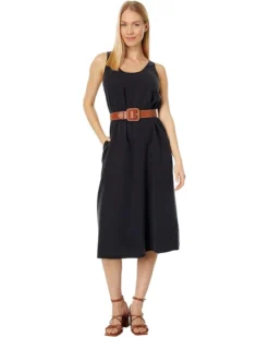 Mod-o-doc Stone Wash Tencel Shirred Back Midi Tank Dress | Dresses