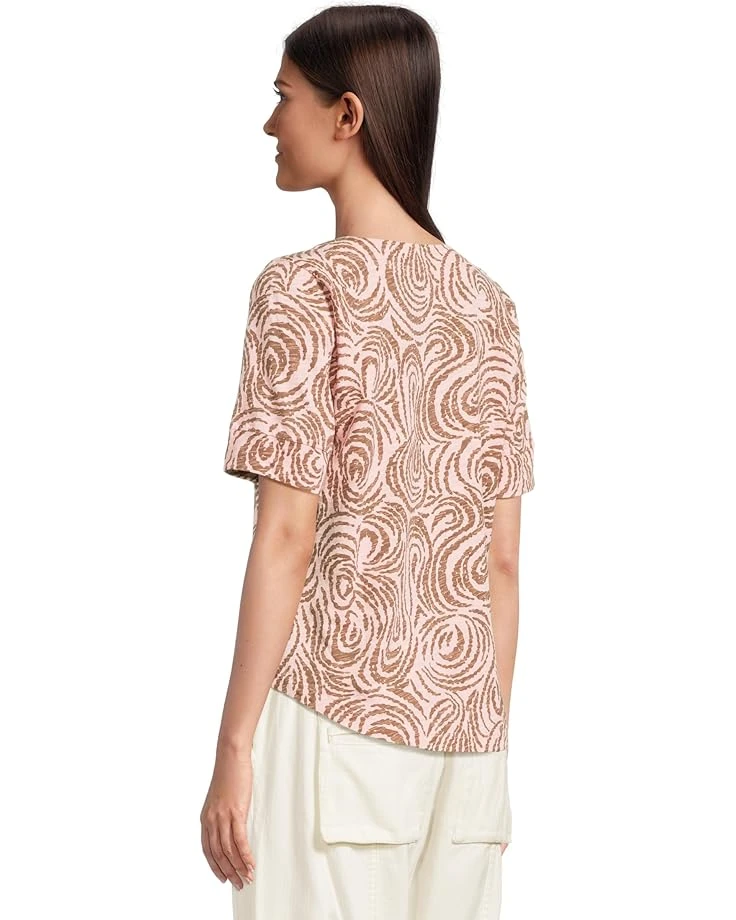 Mod-o-doc Half Sleeve Split Neck Tee | Shirts & Tops - Image 3