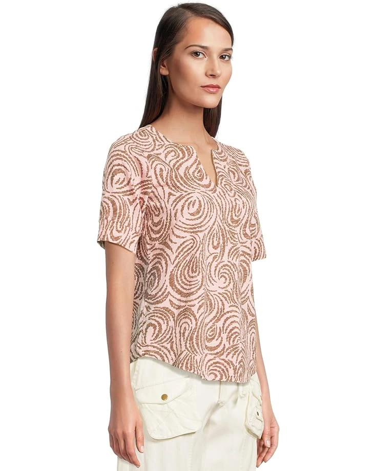 Mod-o-doc Half Sleeve Split Neck Tee | Shirts & Tops - Image 2