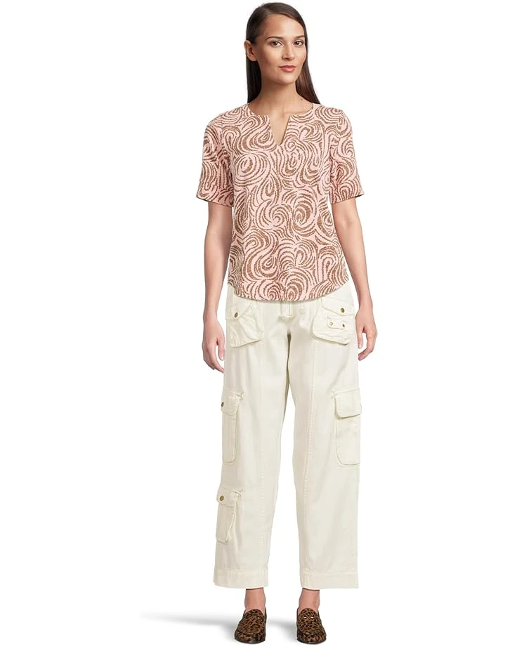 Mod-o-doc Half Sleeve Split Neck Tee | Shirts & Tops - Image 5