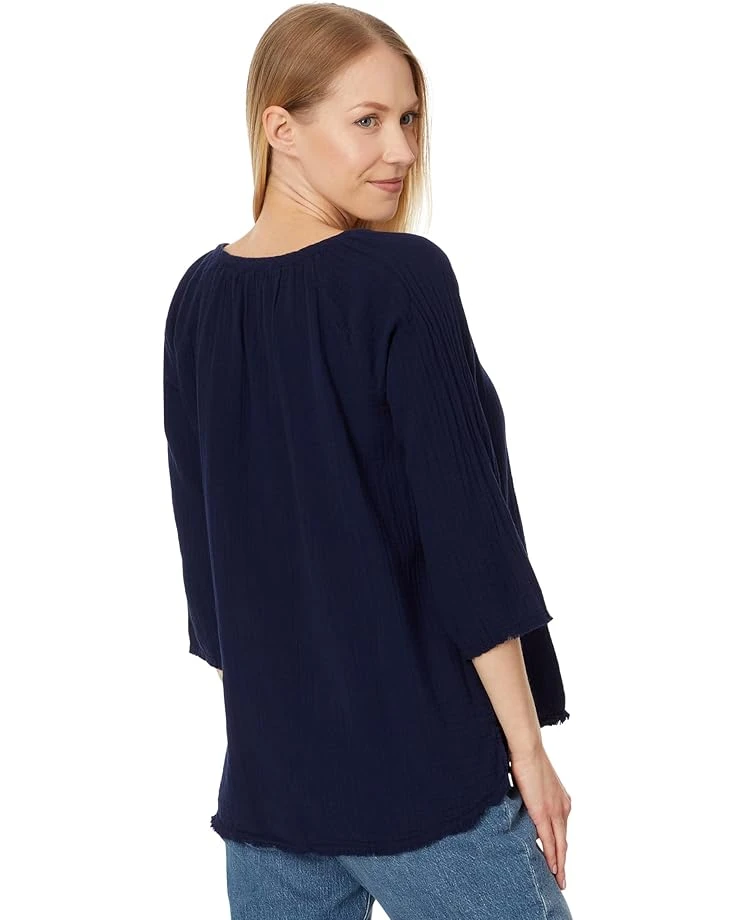Mod-o-doc 3/4 Sleeve Split Neck Top | Shirts & Tops - Image 2