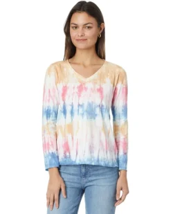 Mod-o-doc Long Sleeve V-Neck Tee with Curve Hem | Shirts & Tops