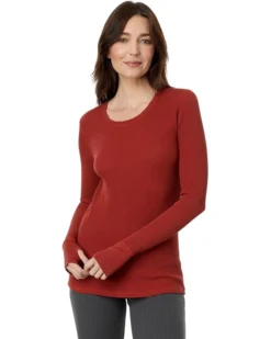 Mod-o-doc Washed Cotton Modal Thermal Long Sleeve Crew Neck Tee | Shirts & Tops