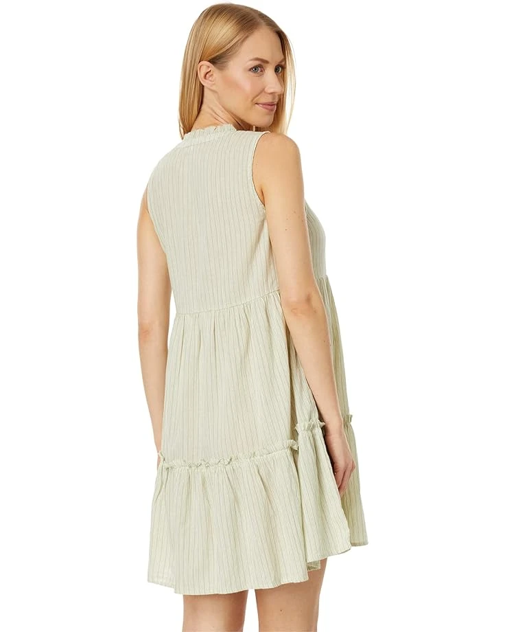 Mod-o-doc Mini Stripe Gauze Tiered Summer Stripe Dress | Dresses - Image 2