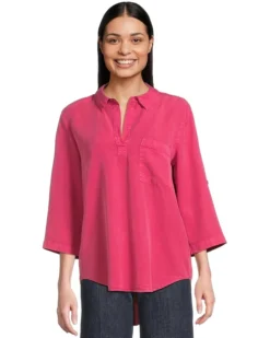 Mod-o-doc Roll Tab Sleeve Patch Pocket Tunic | Shirts & Tops