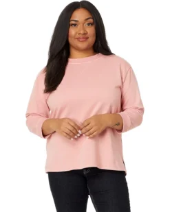 Mod-o-doc 3/4 Sleeve Hi-Lo Sweatshirt with Side Slits | Sweaters