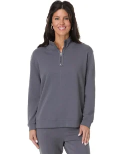 Mod-o-doc Long Sleeve Half Zip Funnel Sweatshirt | Hoodies & Sweatshirts