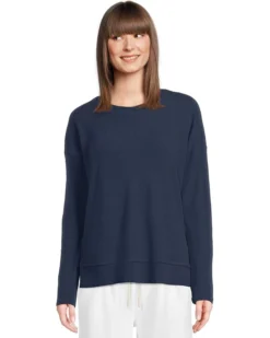 Mod-o-doc Thermal Long Sleeve Crew Neck Boxy Top | Hoodies & Sweatshirts