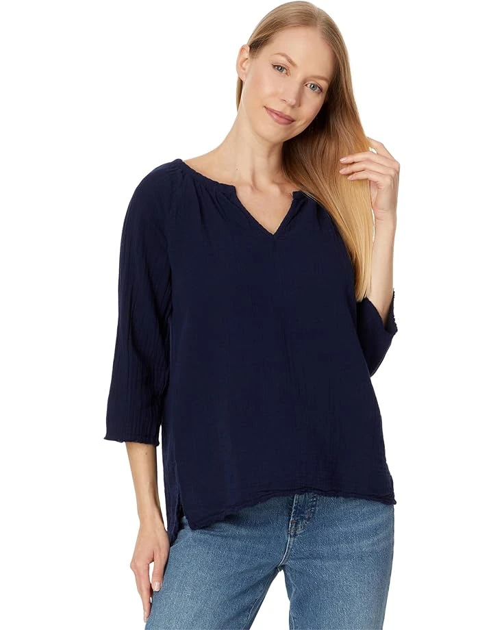 Mod-o-doc 3/4 Sleeve Split Neck Top | Shirts & Tops