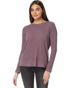 Mod-o-doc Long Sleeve Crew Neck Boxy Top | Shirts & Tops