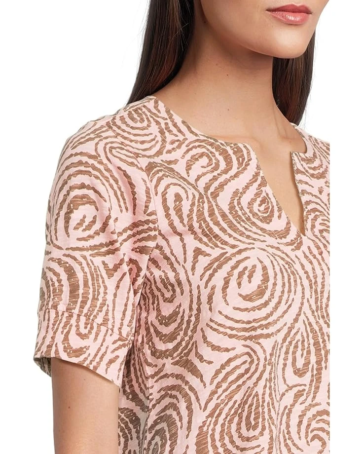 Mod-o-doc Half Sleeve Split Neck Tee | Shirts & Tops - Image 4