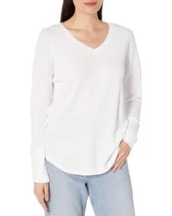 Mod-o-doc Cotton Modal Thermal Long Sleeve V-Neck Tunic | Shirts & Tops