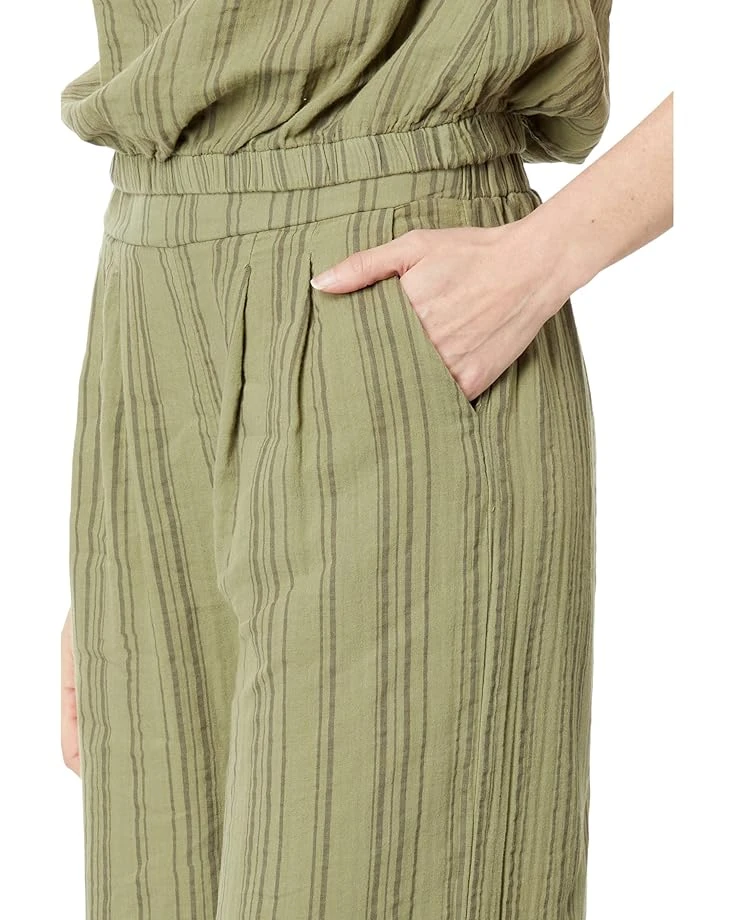 Mod-o-doc Tonal Stripe Gauze Relaxed Wide-Leg Pants - Image 3